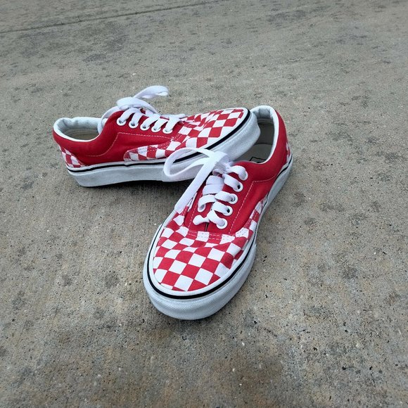 Red Checkered Vans - Picture 1 of 10